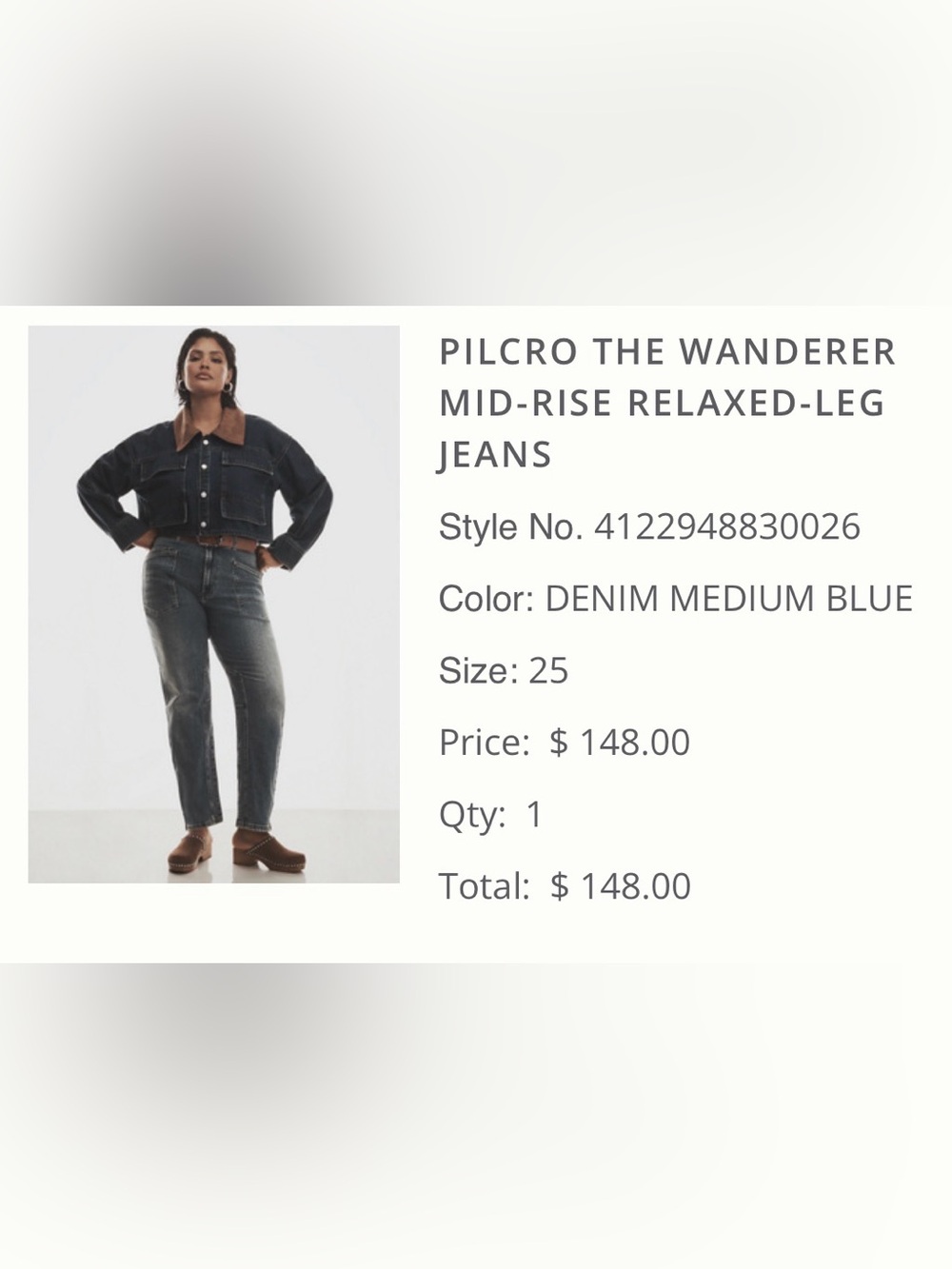 Anthropologie Pilcro The Wanderer Mid-Rise Relaxed-Leg Jeans - Denim Medium Blue